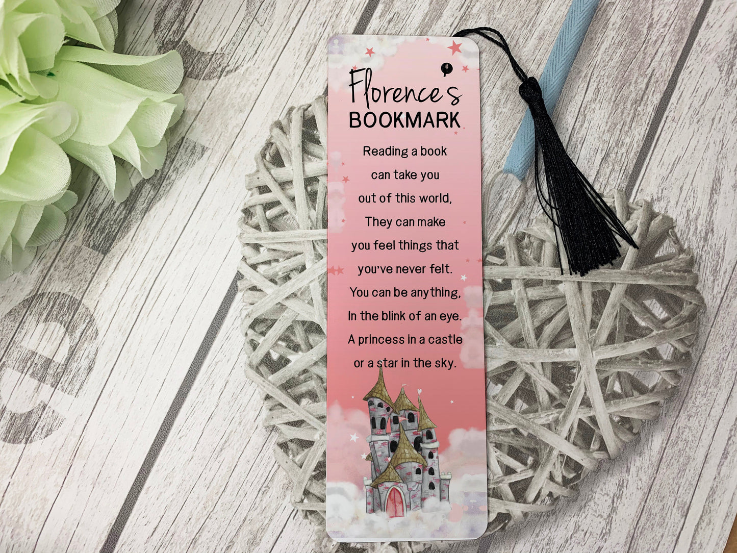 PERSONALISED Princess Metal Photo Bookmark - Perfect gift idea - Back to School - First Bookmark