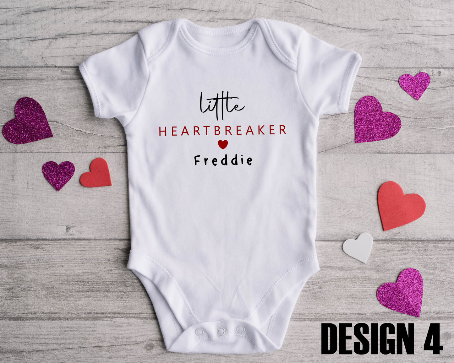 Personalised Valentines Day Baby Vest | Bodysuit | Valentine's Day | Watercolour Bear | New Baby | Love | Various Designs to Choose From