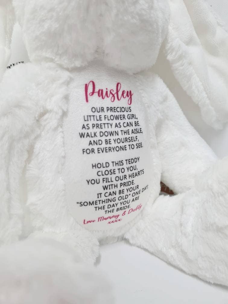Page Boy / Flower Girl Poem Bunny