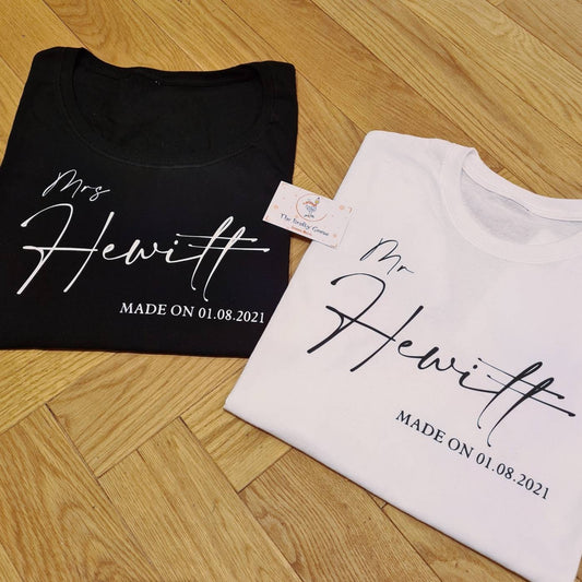 MATCHING Husband Wife T-Shirts | Tshirt Tee | Mr and Mrs Wedding | Honeymoon | Gifts for Husband | Gifts for Wife | Gifts for Couples