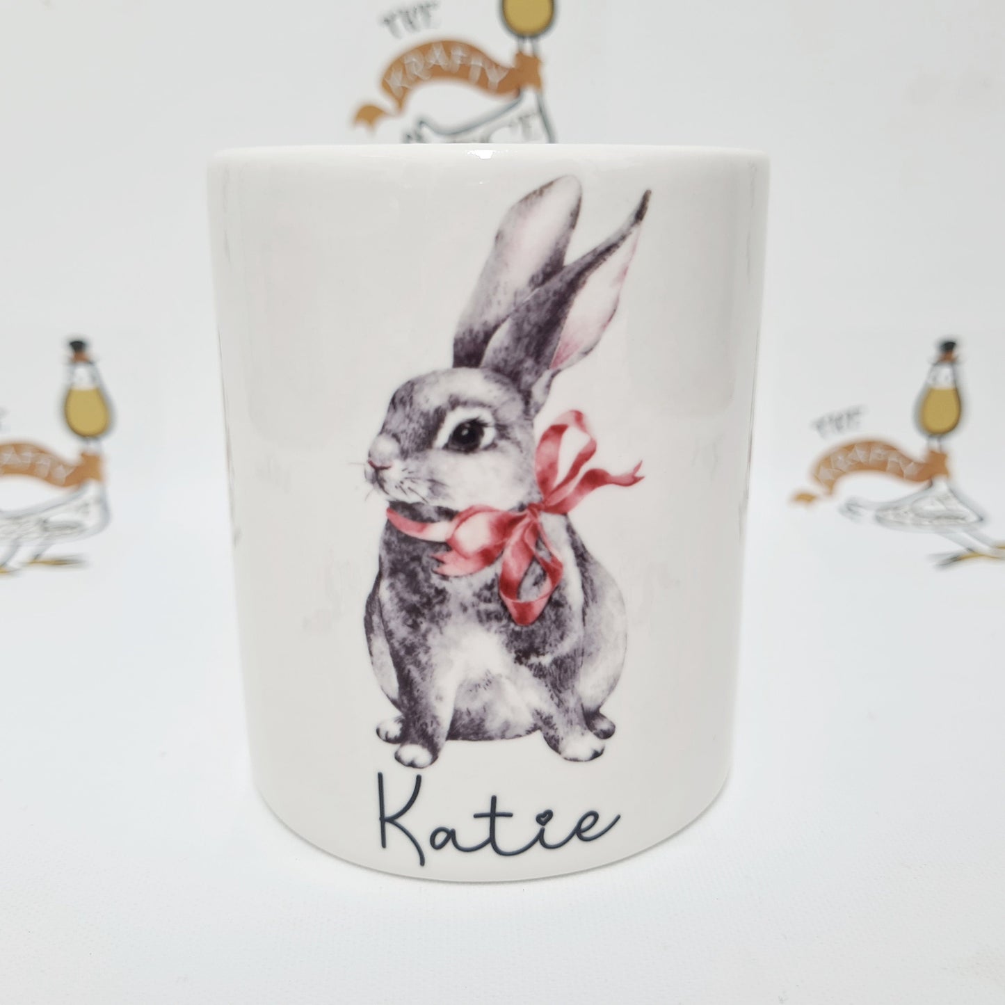 Personalised Rabbit Money Box, Coin Saver, Children's Piggy Bank, Easter Gift for Kids