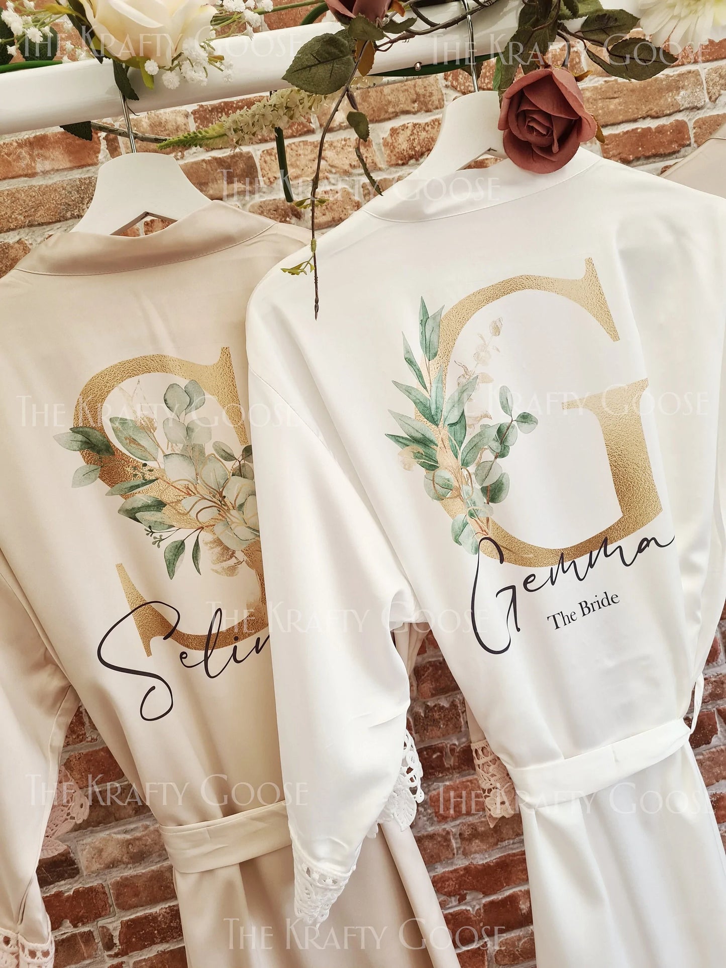 Non-Personalised Robes / Dressing Gown - Lace Edge