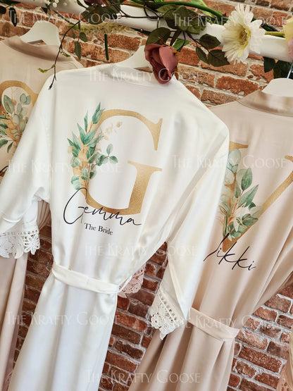 Non-Personalised Robes / Dressing Gown - Lace Edge