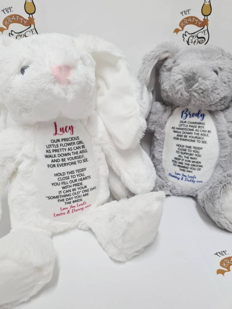 Flower Girl / Page Boy Poem Bunny