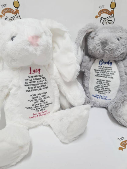 Flower Girl / Page Boy Poem Bunny