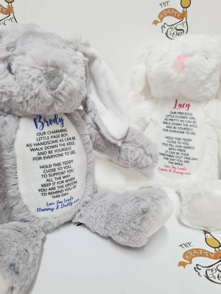 Flower Girl / Page Boy Poem Bunny