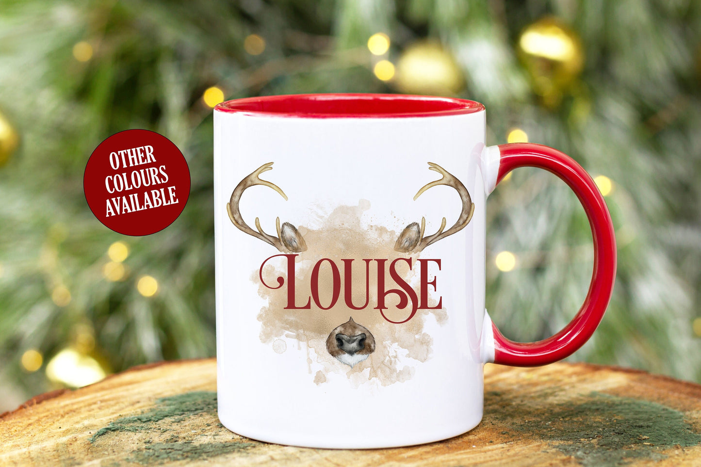 Personalised Reindeer Antler Mug | Christmas Stocking Filler | Hot Chocolate Mug | Gift Ideas for Christmas Eve Box