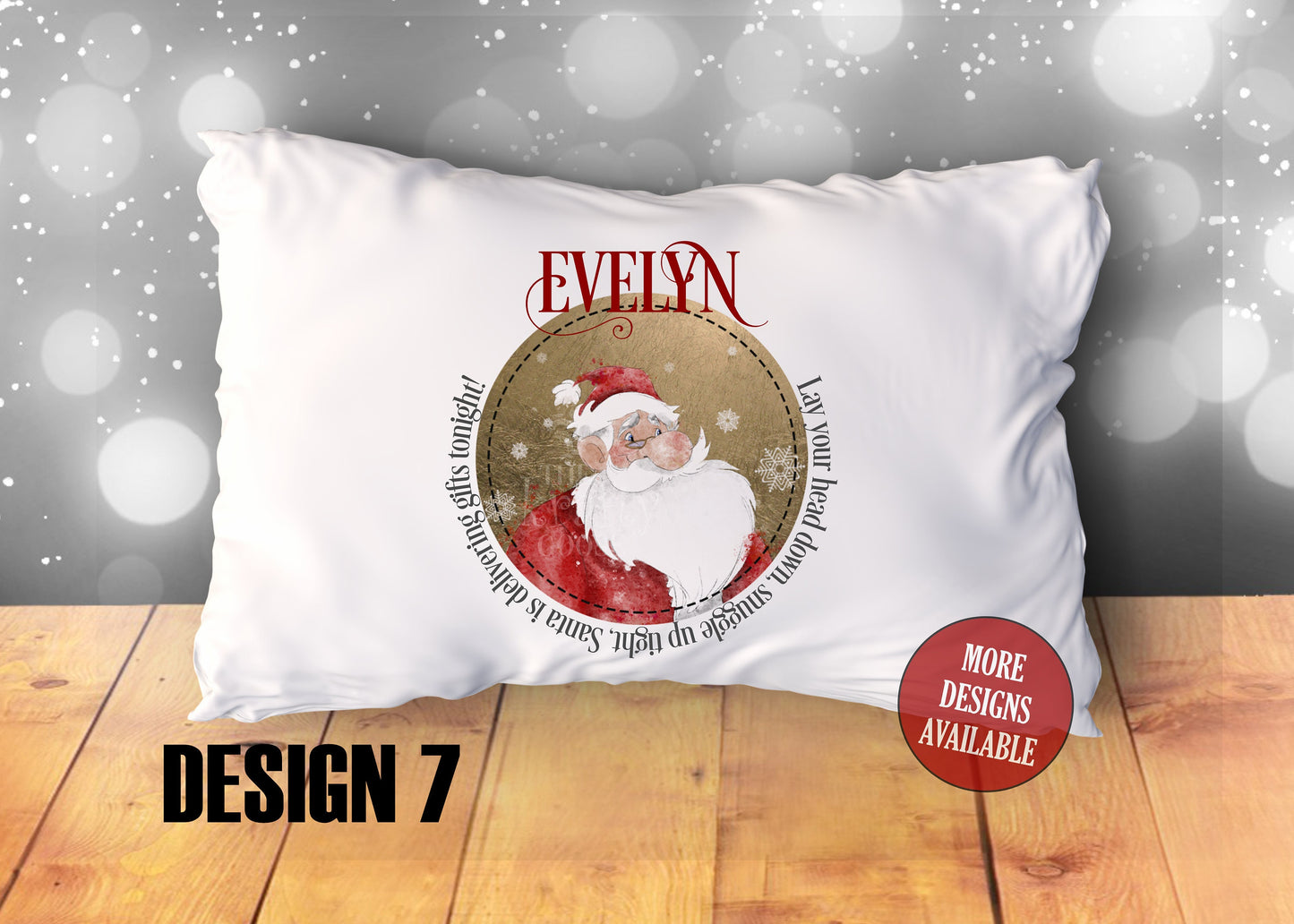 Christmas Pillowcase, Personalised Cushion, Christmas Eve Box, Stocking Filler, Father Christmas Pillow, Gamer Gift, Nice List, Reindeer