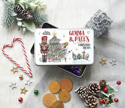 Christmas Metal Tin - Nutcracker Design