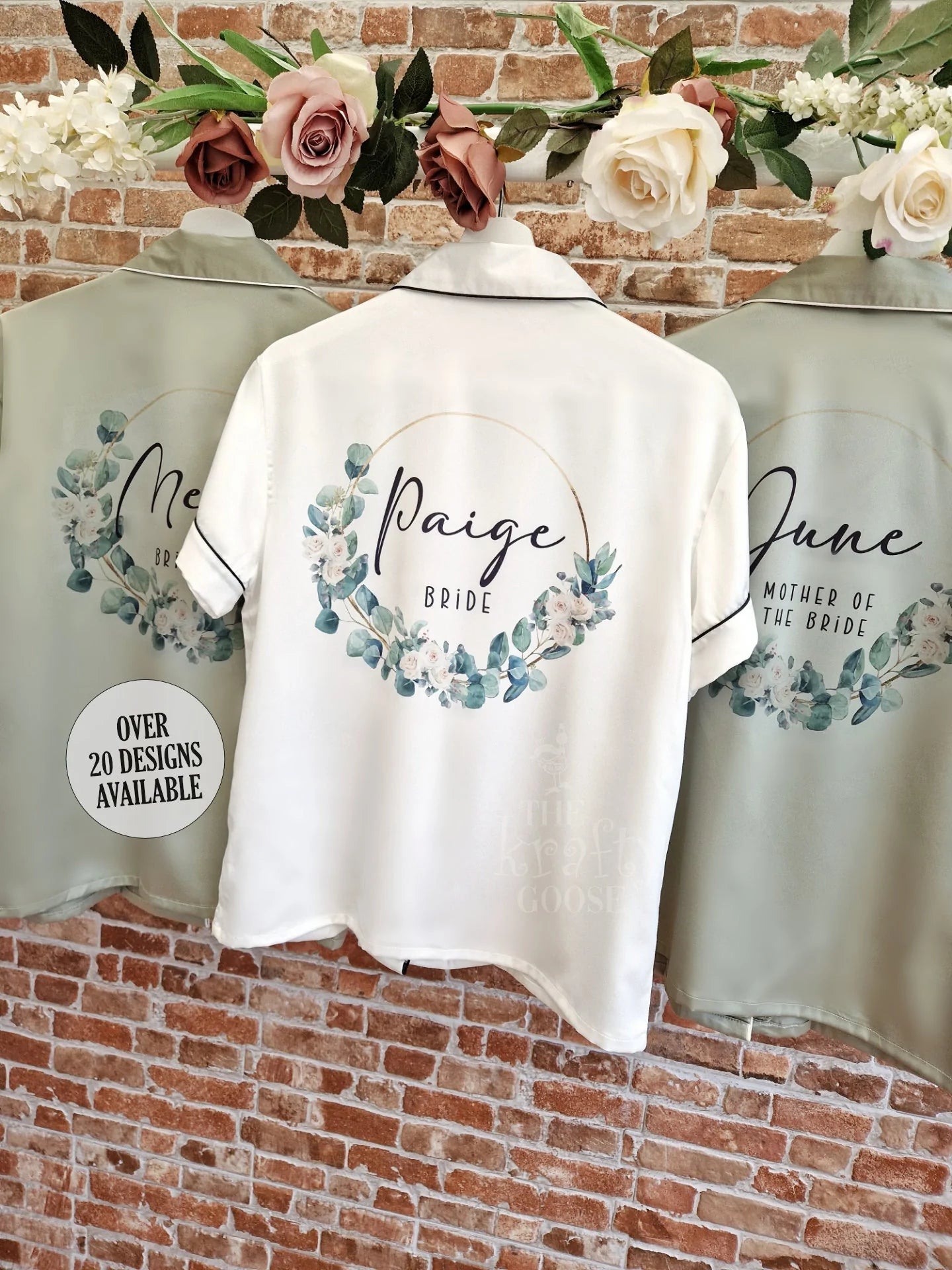 Personalised Bridal PJs / Pyjamas - Short