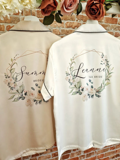 Personalised Bridal PJs / Pyjamas - Short