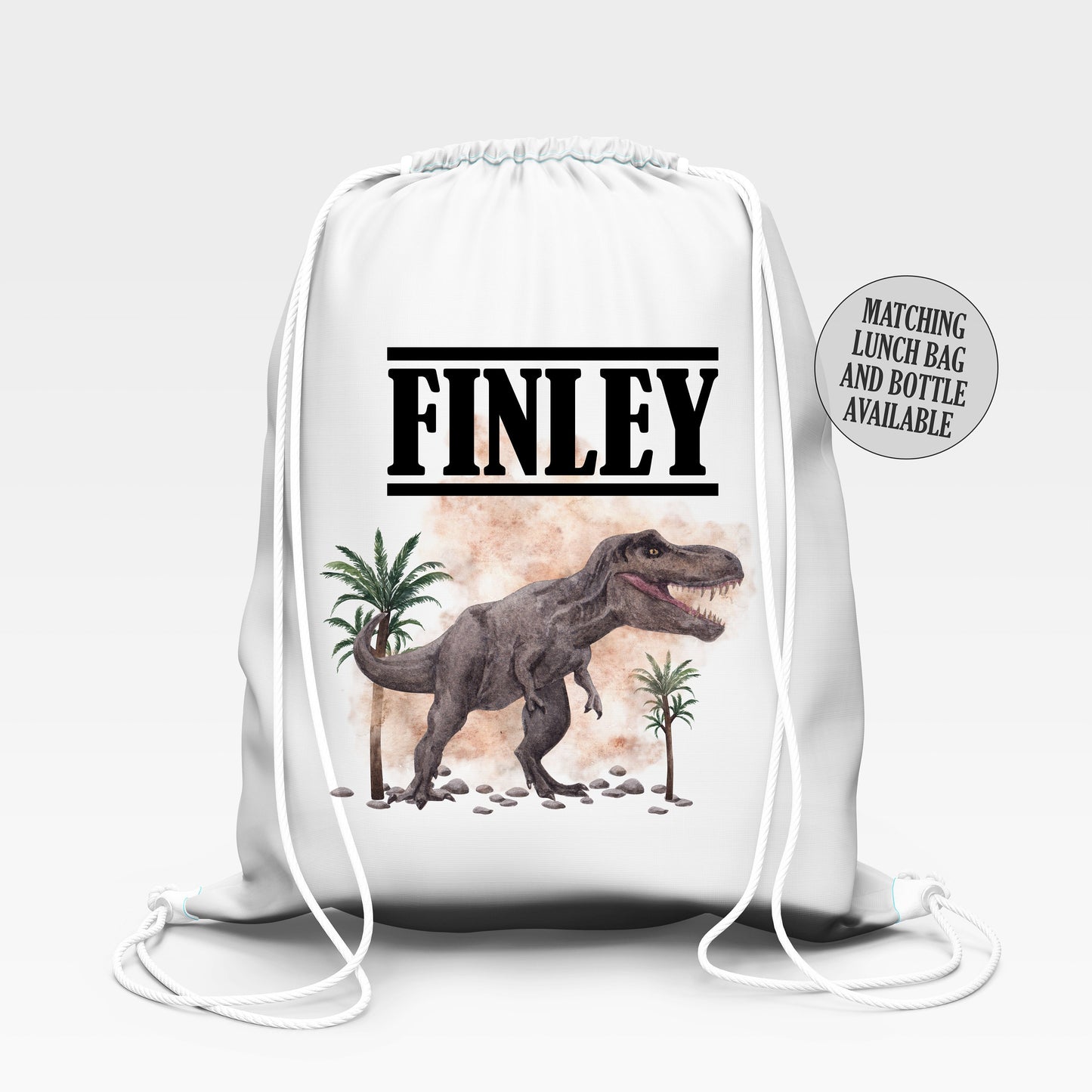 Personalised Dinosaur Lunch Bag, Matching Bottle PE Bag, Back to School Cool Bag Lunch Box, Kids Toddler Nursery, Dino Bottle, Stocking