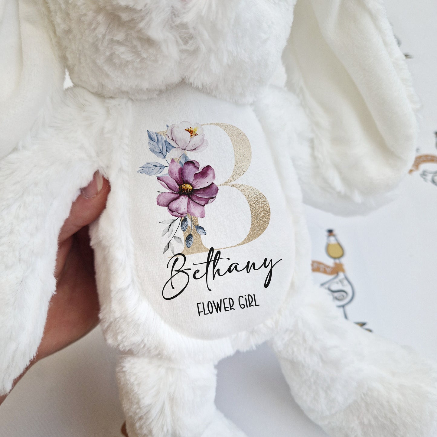 Floral Letter Bunny