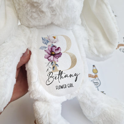 Floral Letter Bunny