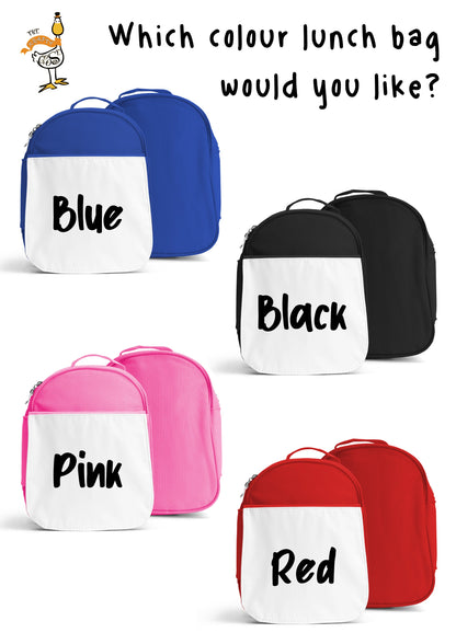 Personalised Excavator Digger Lunch Bag, Bottle Bundle, Back to School Cool Bag Lunch Box, Kids Toddler Nursery, Construction Vehicle Design