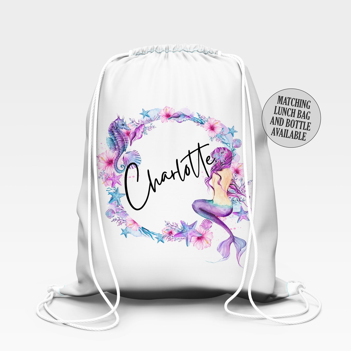 Mermaid Split Monogram Water Bottle
