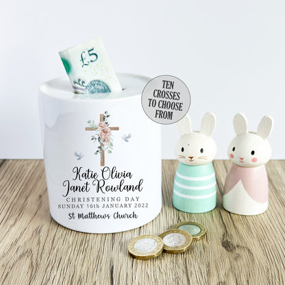 Christening Money Box - Cross Selection