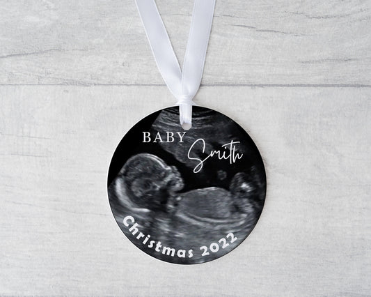 Baby Scan Christmas Ceramic Ornament