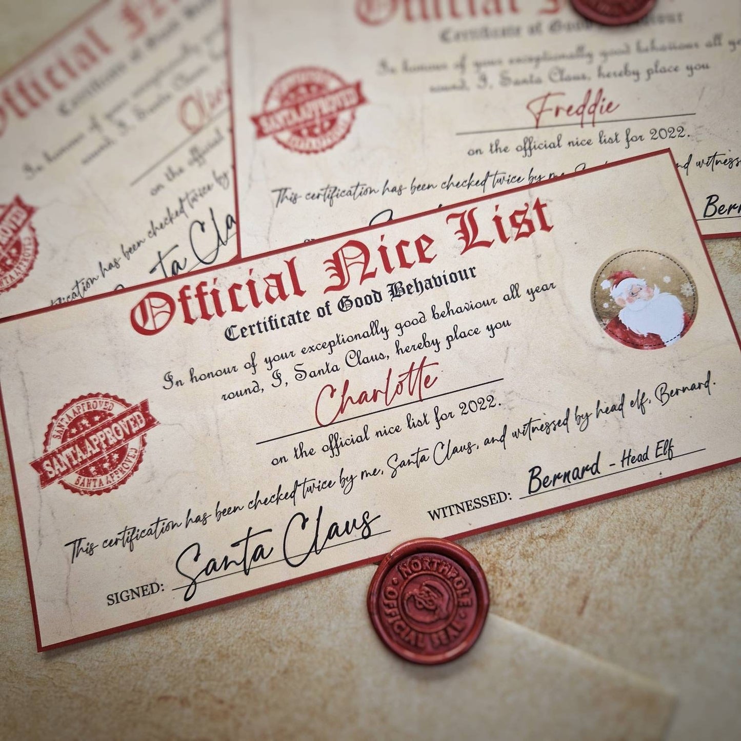 Personalised Vintage Santa Letter with Real Wax Seal