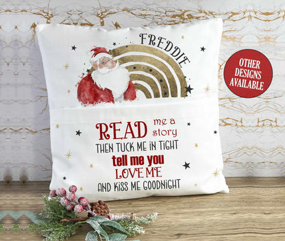 Elf Cushion, Personalised Christmas Naughty Elf Cushion for Children, The Elf is Back, Naughty Elf Returns