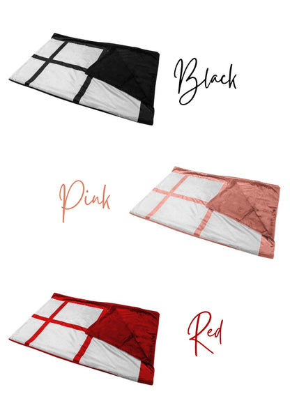 Large Collage Blanket - Pink, Black or Red