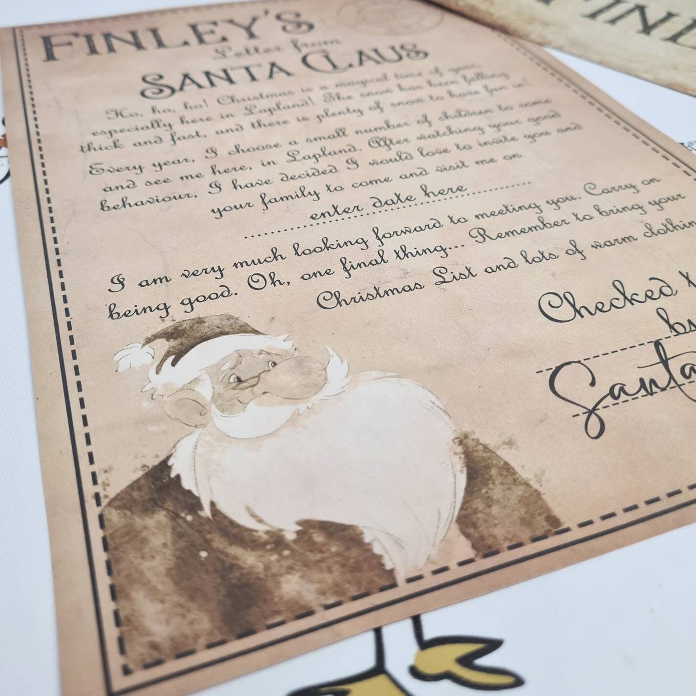 Personalised Vintage Santa Letter with Real Wax Seal