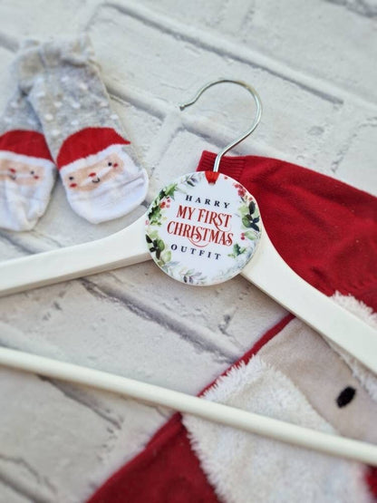 My First Christmas Outfit Ceramic Ornament, Christmas Bauble, 1st Christmas, Stocking Filler, Christmas Decoration, Personalised Gift