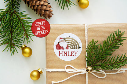 24 Personalised Christmas Stickers