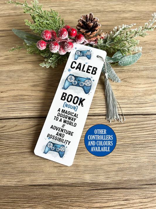 Gaming Bookmark, Personalised Metal Stocking Filler, Definition of Book, Christmas Gifts for Teenagers, Gaming Gift, Present Idea for Gamers