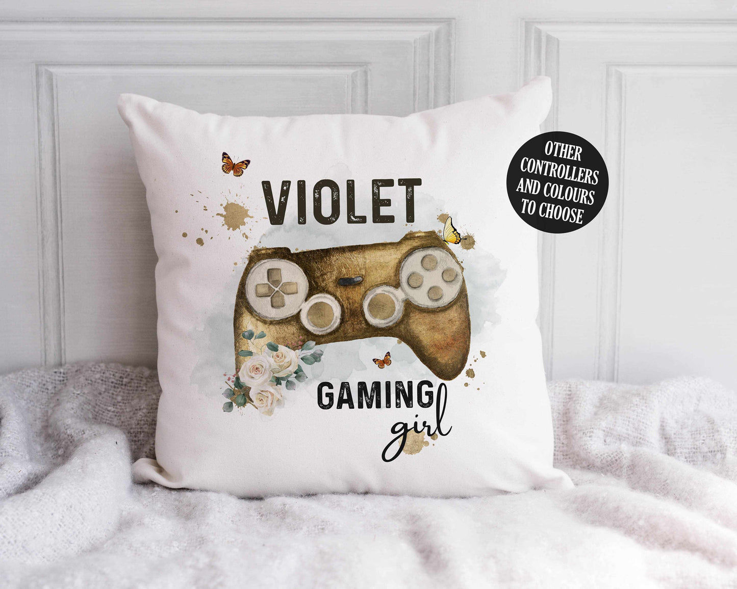 Personalised Gaming Legend Cushion, Gamer Pillow, Christmas Gift Idea for Teenagers, Gaming Gift, Matching Blanket, Super Soft Charpie