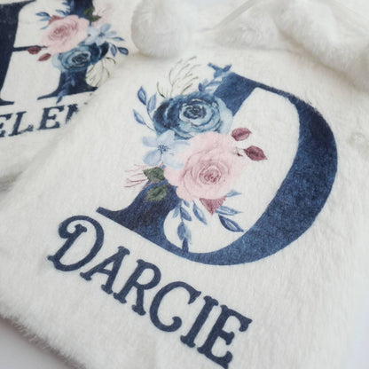 Flower Initial Hot Water Bottle