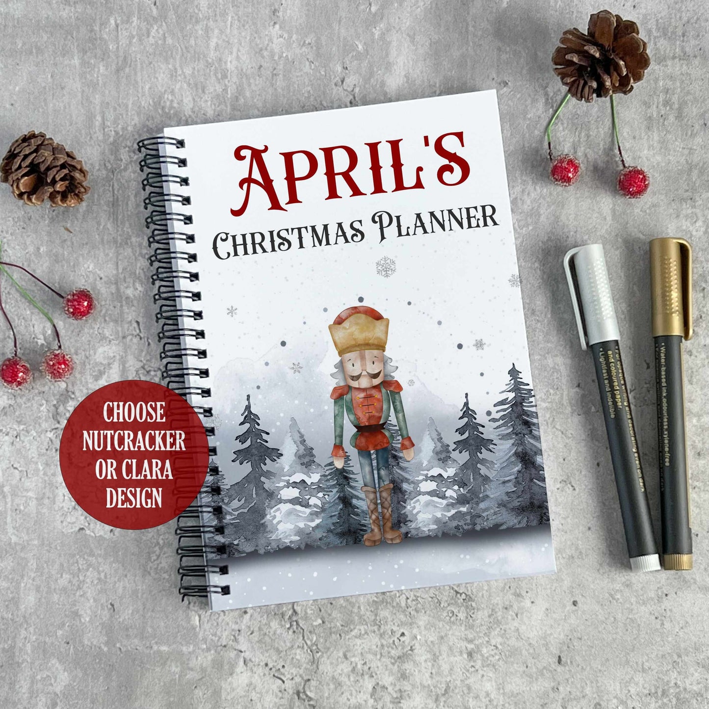 Christmas Planner Notebook - Personalised A5 Book, 60 Lined Pages - Keep Organised This Christmas!