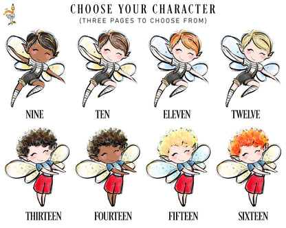 Tooth Fairy Cushion, Personalised Velvet Pillow with Pocket, Boys and Girl Characters, including Superhero!