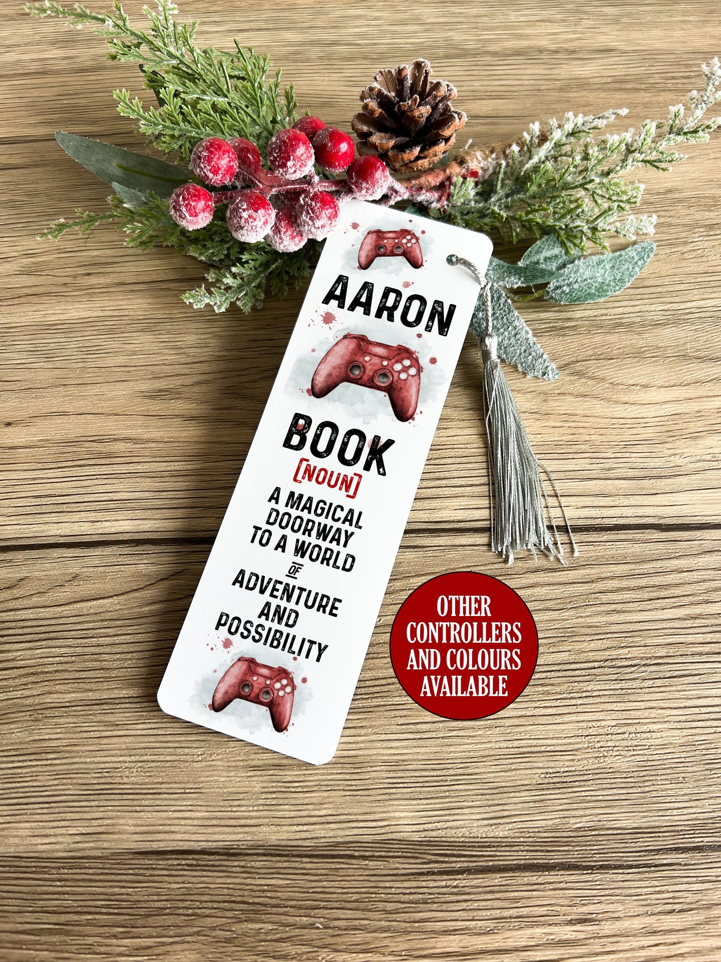 Gaming Bookmark, Personalised Metal Stocking Filler, Definition of Book, Christmas Gifts for Teenagers, Gaming Gift, Present Idea for Gamers