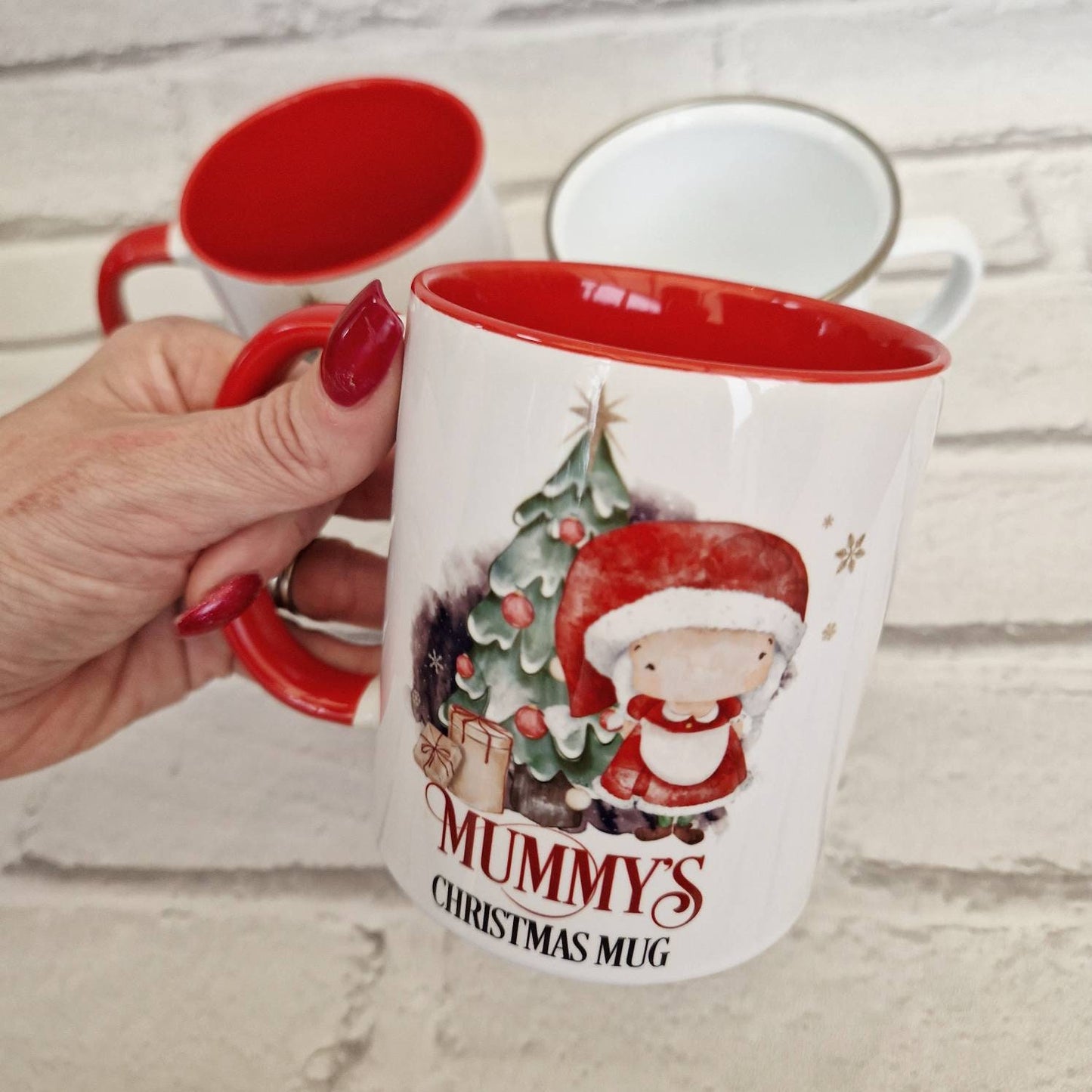 Hot Chocolate Mug, Personalised Christmas Stocking Filler, Xmas Gift Idea, Father Christmas, Santa, Mrs Claus, Christmas Eve Box Idea