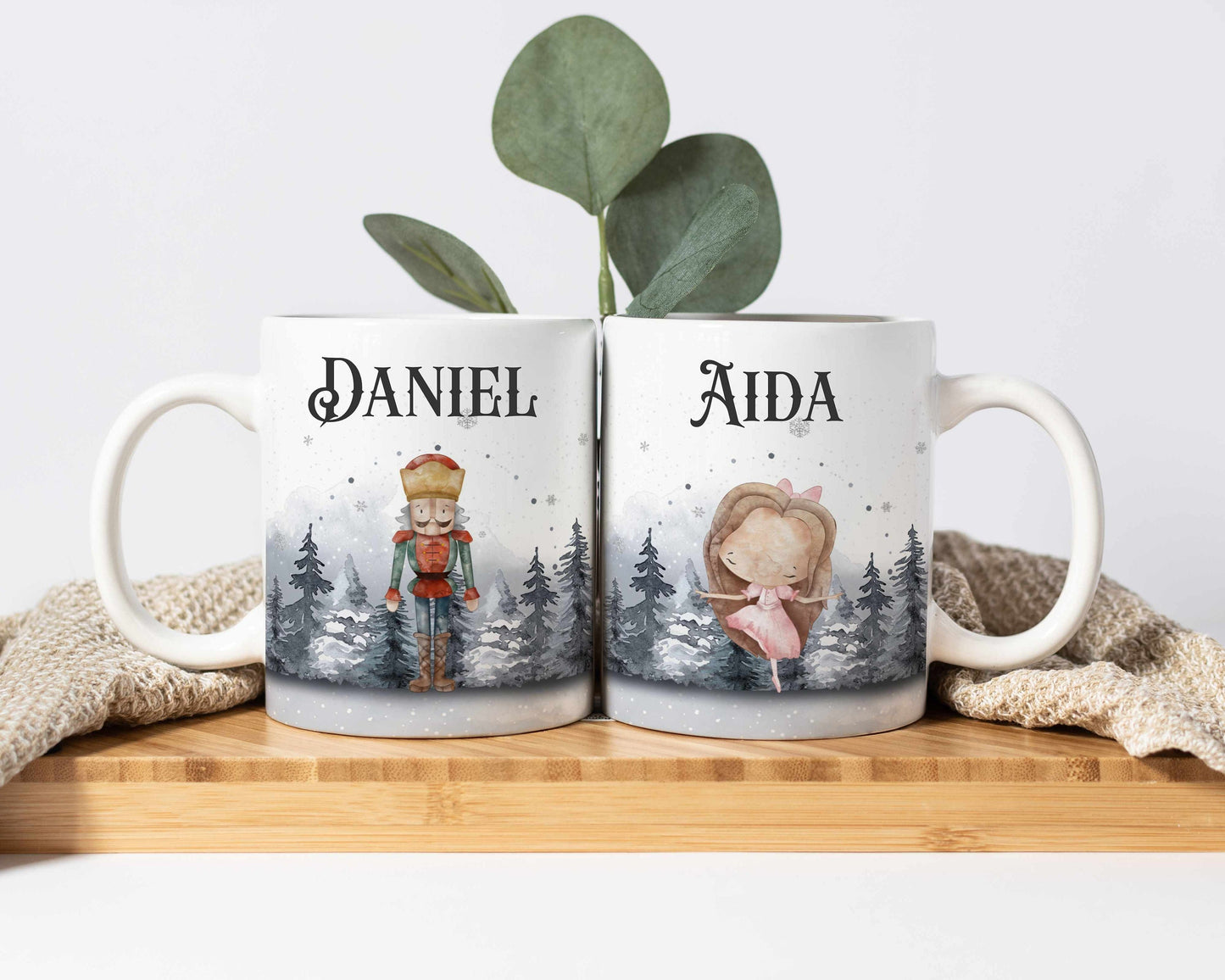 Personalised Christmas Mug, Nutcracker Fairy Clara, Stocking Filler, Hot Chocolate Mug, Xmas Gift Idea, Christmas Eve Box Idea