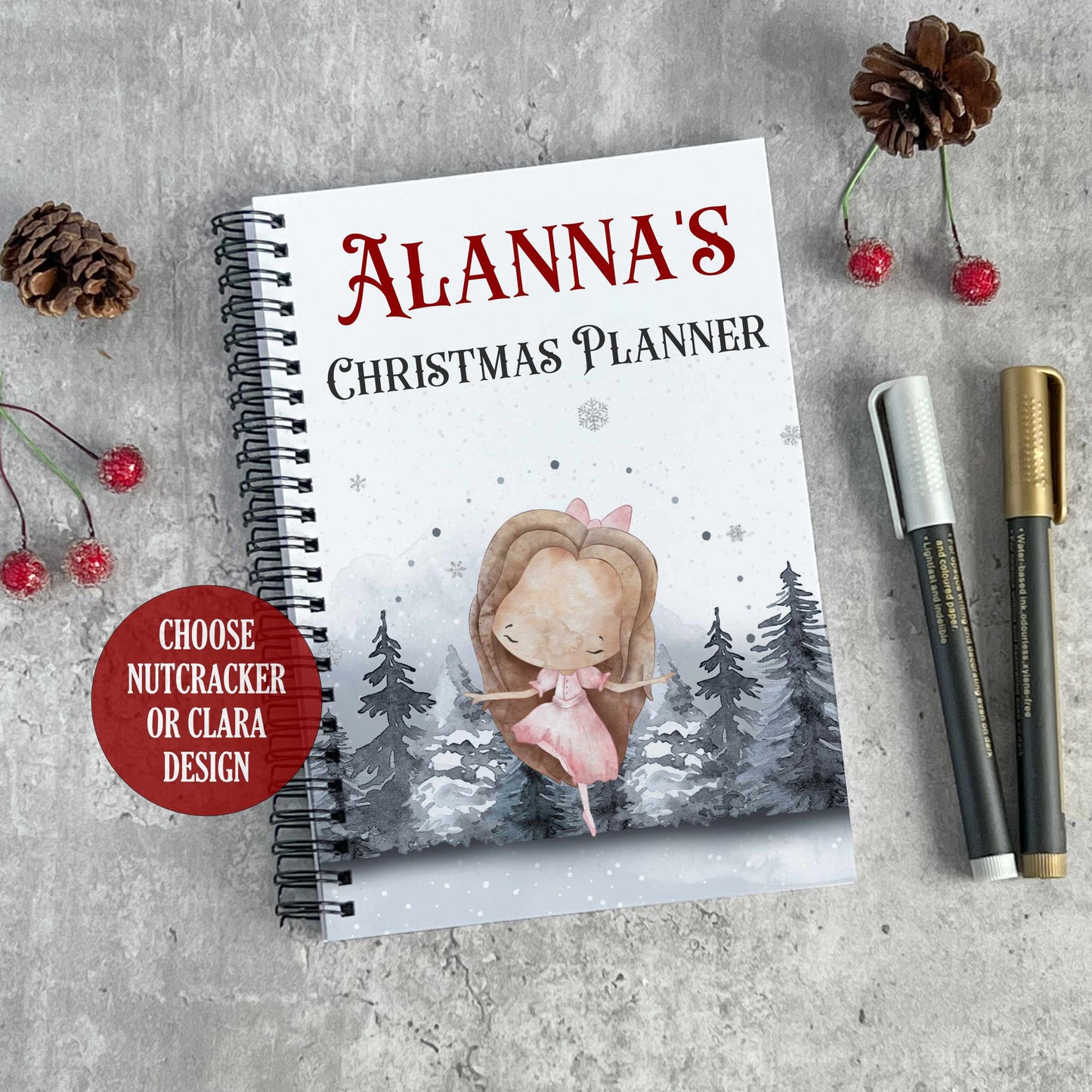 Christmas Planner Notebook - Personalised A5 Book, 60 Lined Pages - Keep Organised This Christmas!