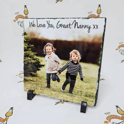 Photo Rock Slate, Personalised with Your Photo, Custom Gift Idea, Memorial, Christmas Gift for Her and Him, Anniversary Wedding Gift Idea