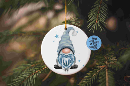 Personalised Gonk Christmas Ornament - Blue or Pink