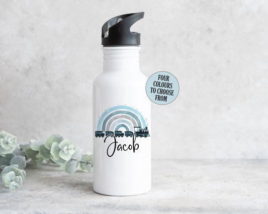 Train Rainbow Water Bottle