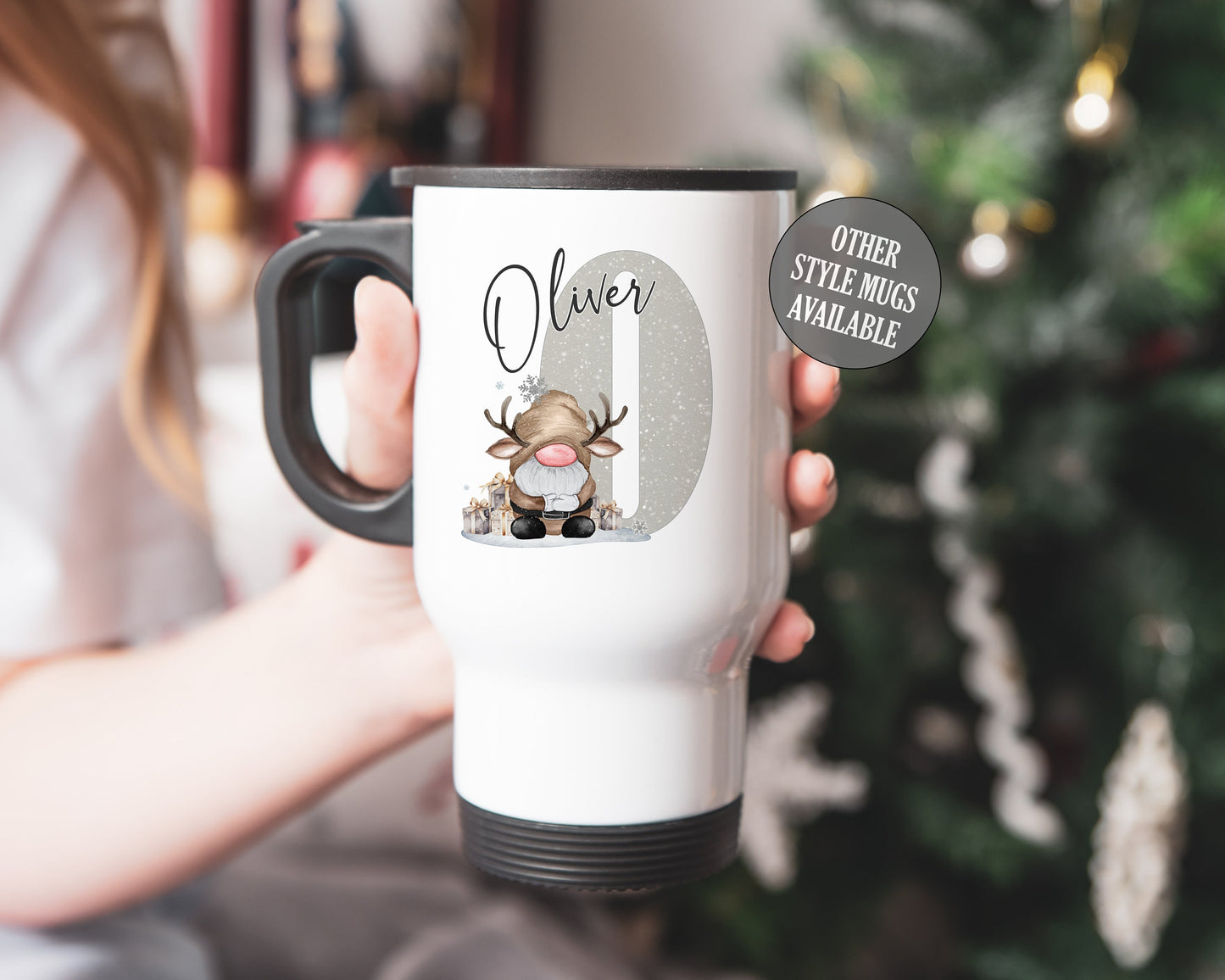 Personalised Reindeer Gonk Mug