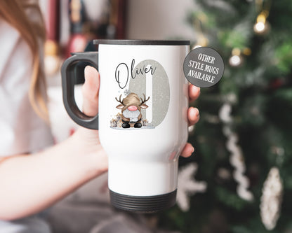 Personalised Reindeer Gonk Mug