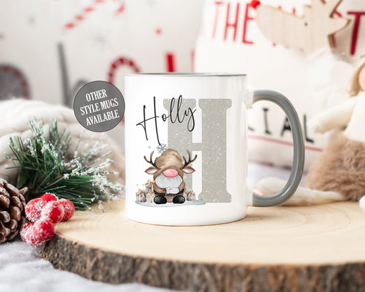 Personalised Reindeer Gonk Mug